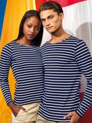 T-shirt Marinière homme decontracté manches longues